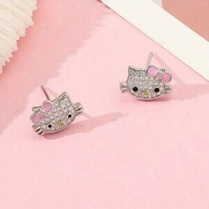 Sanrio Hello Kitty Rhinestone Earrings